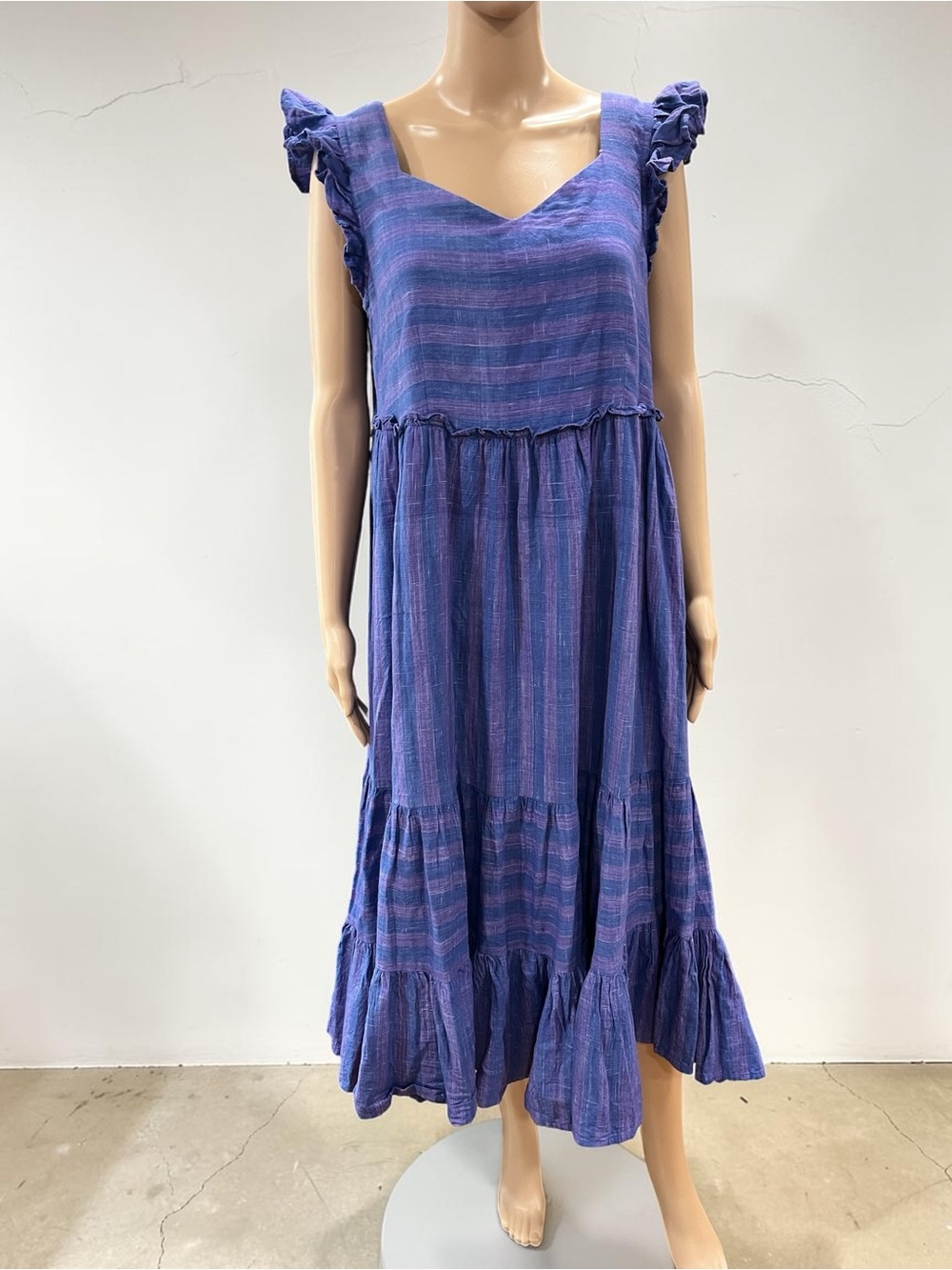 Khadi Cotton Krithi handspun Indian Ethnic maxi Summer dress-XL